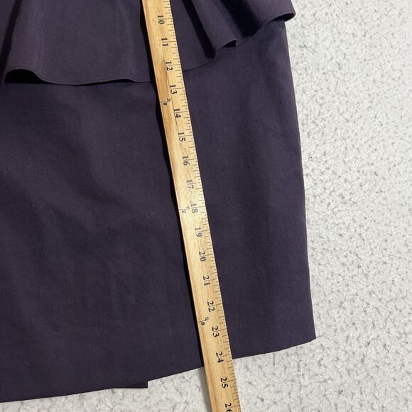 Vivianne Italy Women's 36 Wool Blend Straight/Pencil Flared Career Skirt Purple - Picture 8 of 11